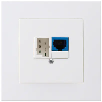 Boîte ENC DSL kallysto.pro 1×RJ45/1×T+T blanc 