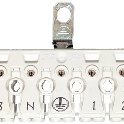 Morsetto di connessione 5P 0.5…2.5mm² leve azionamento staffa messa a terra bi 