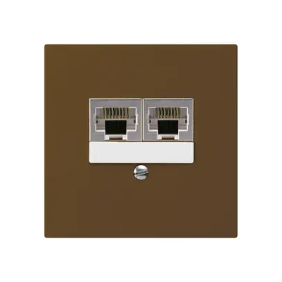 Boîte ENC kallysto 2×RJ45s séparé brun 