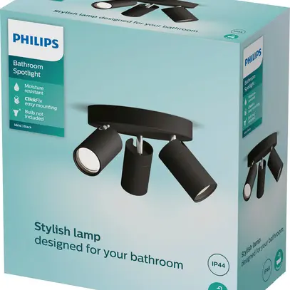 Spot Philips Idris GU10 3×5W IP44 222×196mm nero 