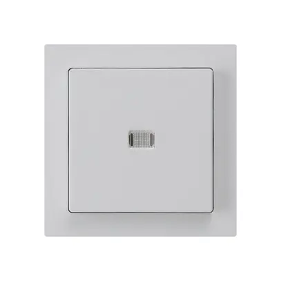 Contact à poussoir lumineux ENC kallysto AR/1P gris clair 