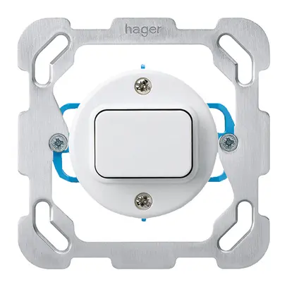 Inserto per interruttore INC basico 3/1L con placca di fissaggio bianco 