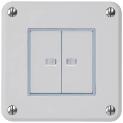 Interrupteur ENC robusto IP55 schema 3+3 2×lumineux gris 