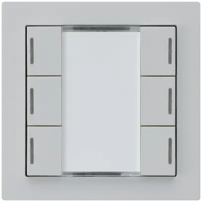 Poussoir ENC kallysto A KNX 6× LED RGB s/e-link gris clair 