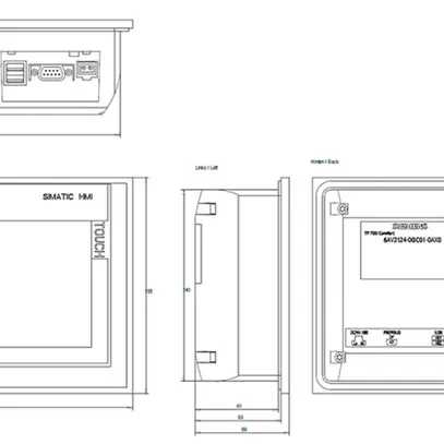 Schermo tattile PLC INS 7" Siemens SIMATIC HMI TP700 Comfort 24VDC, TFT 