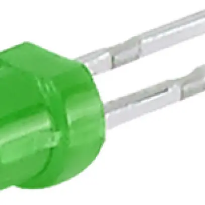 LED single EAO T1 Bi-Pin 3.2VDC, 20mA, verde 