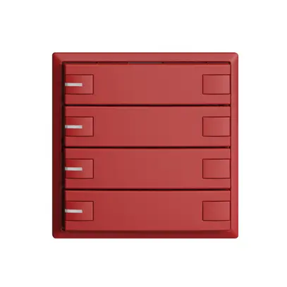 Poussoir ENC KNX 4× EDIZIOdue berry RGB avec LED 