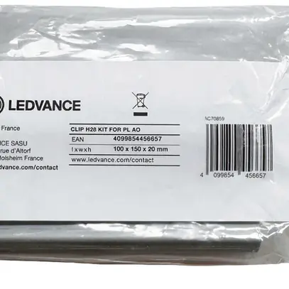 Jeu de crampons de montage LEDVANCE H28 acier 115×30×28mm gris 4 pcs 