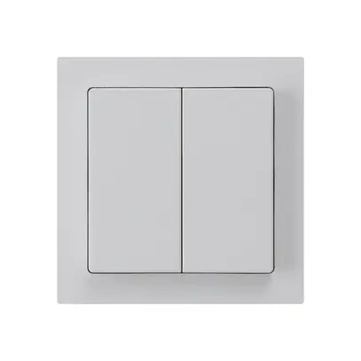 Kit frontal kallysto 60×60 gris clair pour interr.a.bouton double 