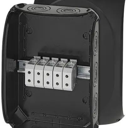 Scatola di derivazione AP Hensel KF B con mors.5×50mm² nero 
