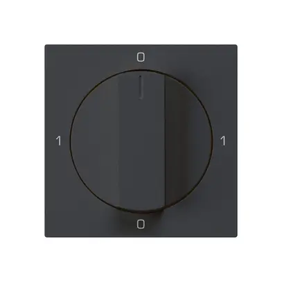 Kit frontal pour interrupteur rotatif S0 60×60mm kallysto 0-1-0-1 noir 