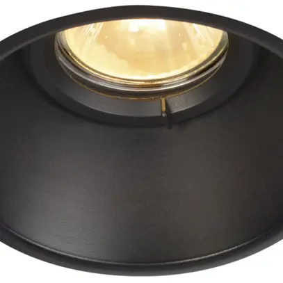 Downlight INC SLV HORN-O, GU10 50W IP20 noir mat 