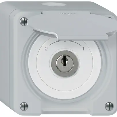 Contatto rotativo chiave AP robusto IP55 grigio con coperchio invertitore 