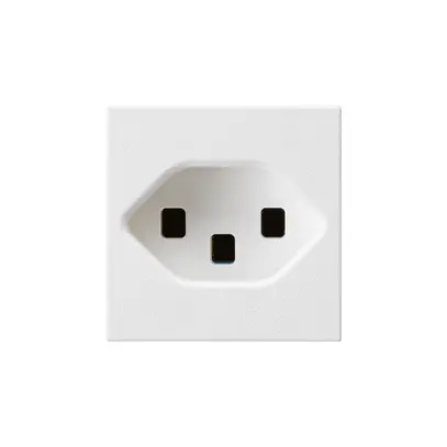 Presa INS Hager tipo 23 bianco 45×45 con morsetti a innesto 