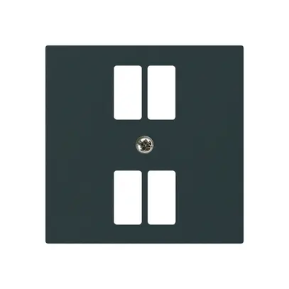 Plaque frontale kallysto pour prise 4×USB noir 