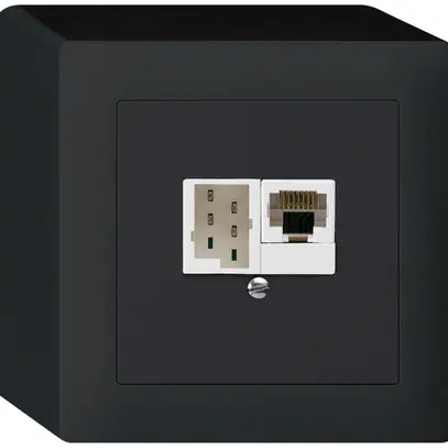 Boîte AP kallysto 1×RJ45u+1×TT83 noir 