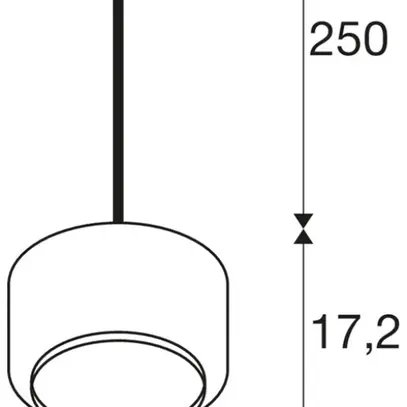Luminaire suspendu SLV PANTILO 28 E27 15W Ø280×172mm cuivre/verre 