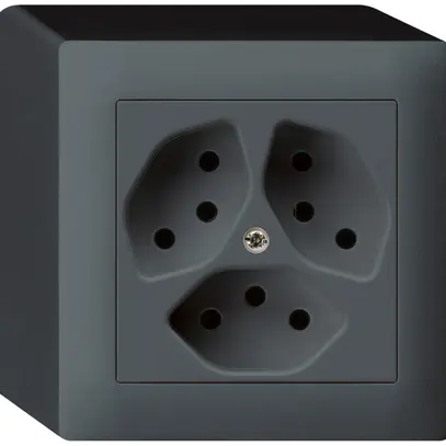 Prise AP kallysto 3×T13 anthracite 