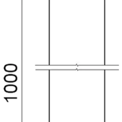 Tube WERMA, Ø25mm, longueur 1000mm, pour colonne de signalisation, argent 