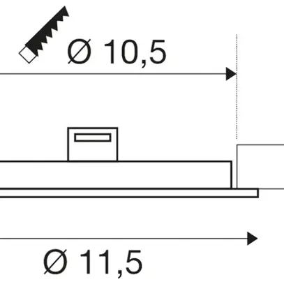 Plafonnier LED INC SLV SENSER 12 ROUND 200mA 6W 470lm 3000K 105mmØINC bc 