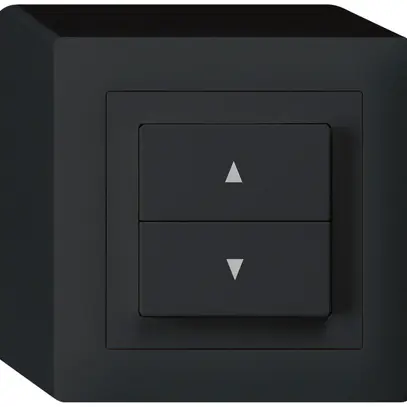 Pulsante per tapparelle AP kallysto 2 tasti di comando nero mors.innesto 