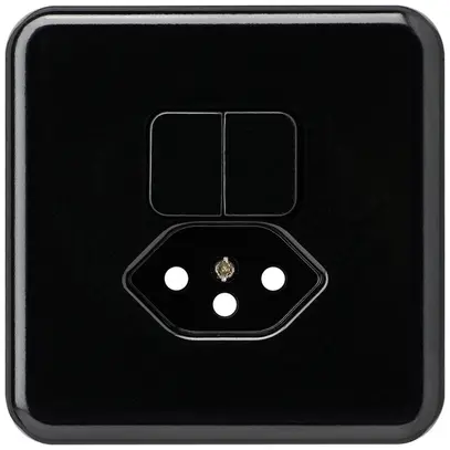 UP-Frontset basico 86×86mm schwarz für Kleinkombi S1/Typ 13 für BOMI 