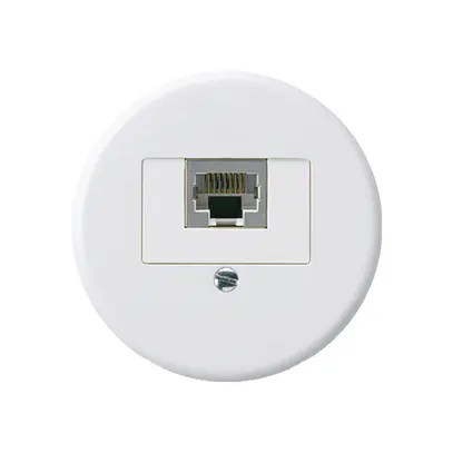 Inserto per scatola INC basico 1×RJ45s bianco 