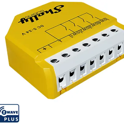 Ingresso binario RF INS Shelly Wave i4 DC 4×ingr Z-Wave 5…24V DC giallo 
