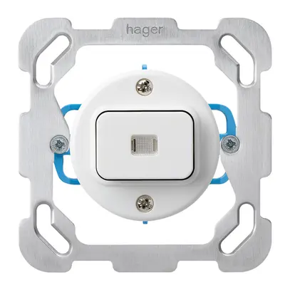 Insert pour interrupteur lumineux ENC basico 3/2 plaque de fixation blanc 