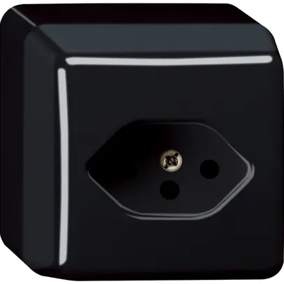 Prise AP basico type 13 noir 