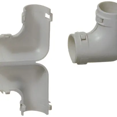 Angolo PVC HSB per TIT M16 grigio chiaro senza alogeni 