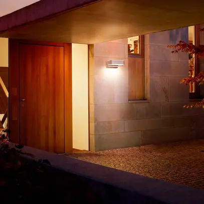 Applique LED Steinel L 800 SC 7.5W 466lm 3000K IP44 avec senseur argent 