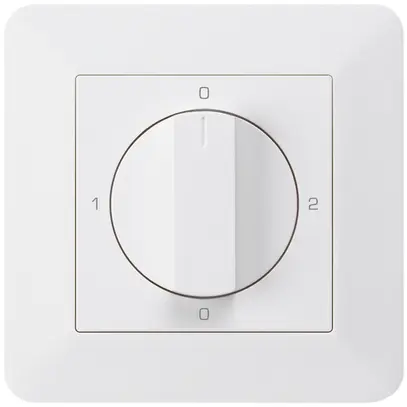 Interruttore rotativo INC kallysto.trend 2/1L bianco con manopola 