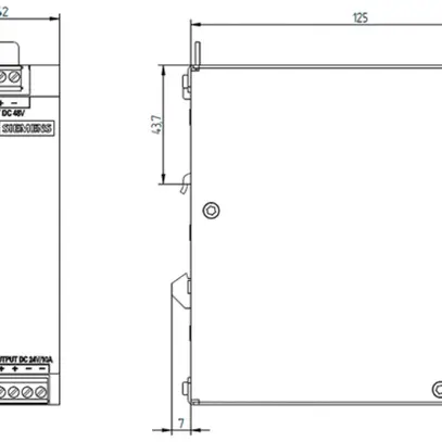 Stromversorgung Siemens SITOP, IN: 48VDC, OUT: 24VDC/10A 