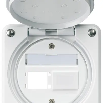 Kit di montaggio INC robusto IP55 uscita frontale per 2×R&M bianco 