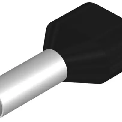 Embout de câble jumelé Weidmüller H isolé 2×6mm² 12mm noir en vrac 
