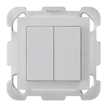 Interruttore INC kallysto 1/3+3/1P grigio chiaro con piastra di fissaggio 