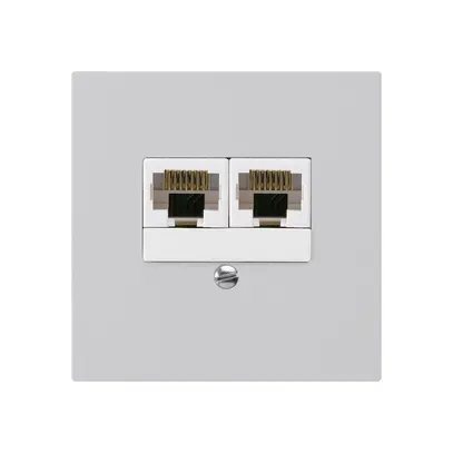 Scatola INC kallysto 2×RJ45u separato grigio chiaro 
