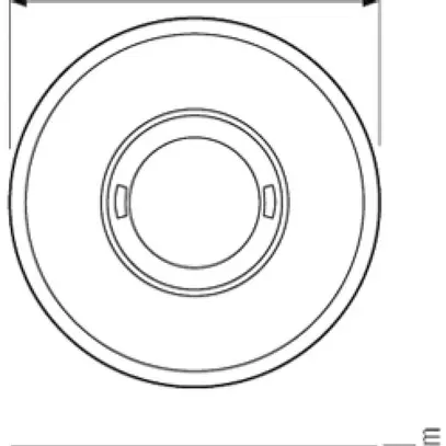 Couvercle ESYLUX pour détecteur FLAT Ø104mm plastique mat rond noir 