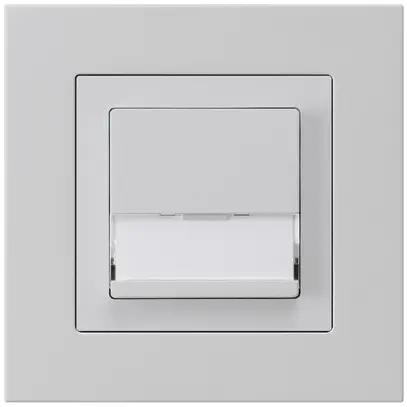 Poussoir de sonnerie ENC kallysto.pro A/1L gris clair avec porte-étiquette 