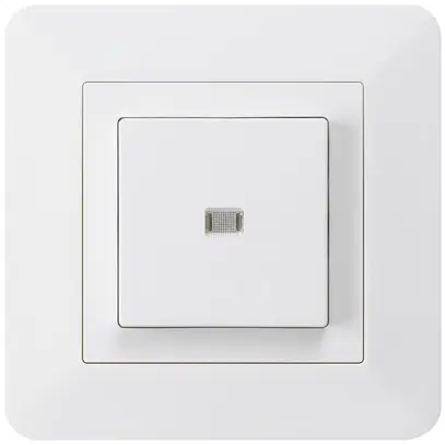 Interruttore pulsante luminoso INC kallysto.trend 6/1P bianco 
