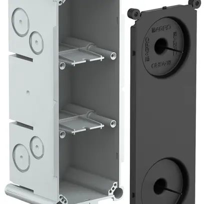UP-Einlasskasten AGRO 3×1 650°C mit Schutzdeckel, M20/25, grau 