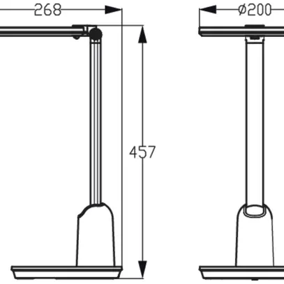Lampada da tavolo LED Philips Einstein 15W 630lm 2800/4000/5100K grigio 