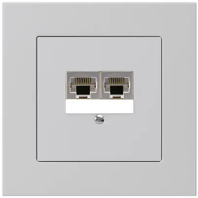 Boîte ENC kallysto.pro 2×RJ45s gris clair parallèle 