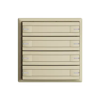 Poussoir ENC KNX 8× EDIZIOdue vanille RGB avec LED avec insert papier 