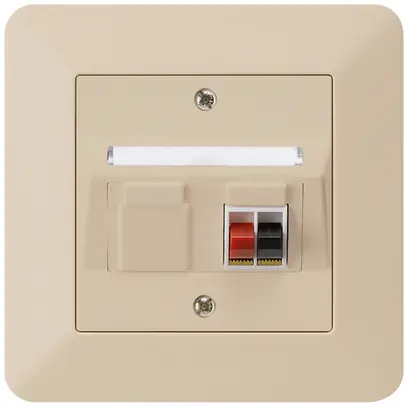Prise ENC audio kallysto.trend 1×beige borne à étrier pour 1 haut-parleur 