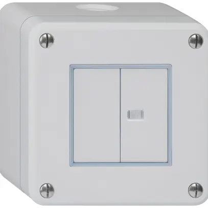 AP-Druckschalter robusto IP55 Schema 3+3 1×beleuchtet grau 