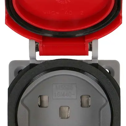 Presa INS MAX HAURI 1× norma svizzera tipo 25 16A 400V 50×66×64mm IP55 rosso 