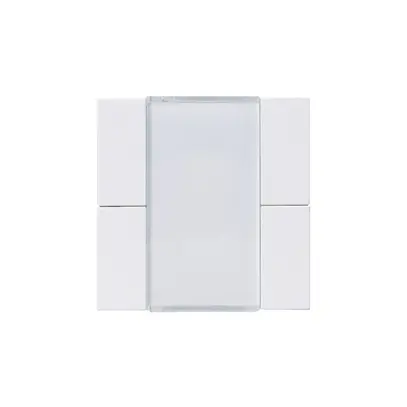 Faccia pulsante Hager basico KNX quadruplo bianco 45×45mm 