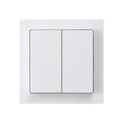 Kit frontal kallysto 60×60 blanc pour interrupteur avec bouton double 